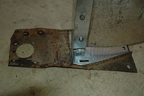 Use old chassis upright as a template